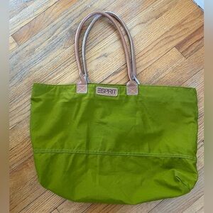 ESPRIT 100% Cotton Lime Green Tote